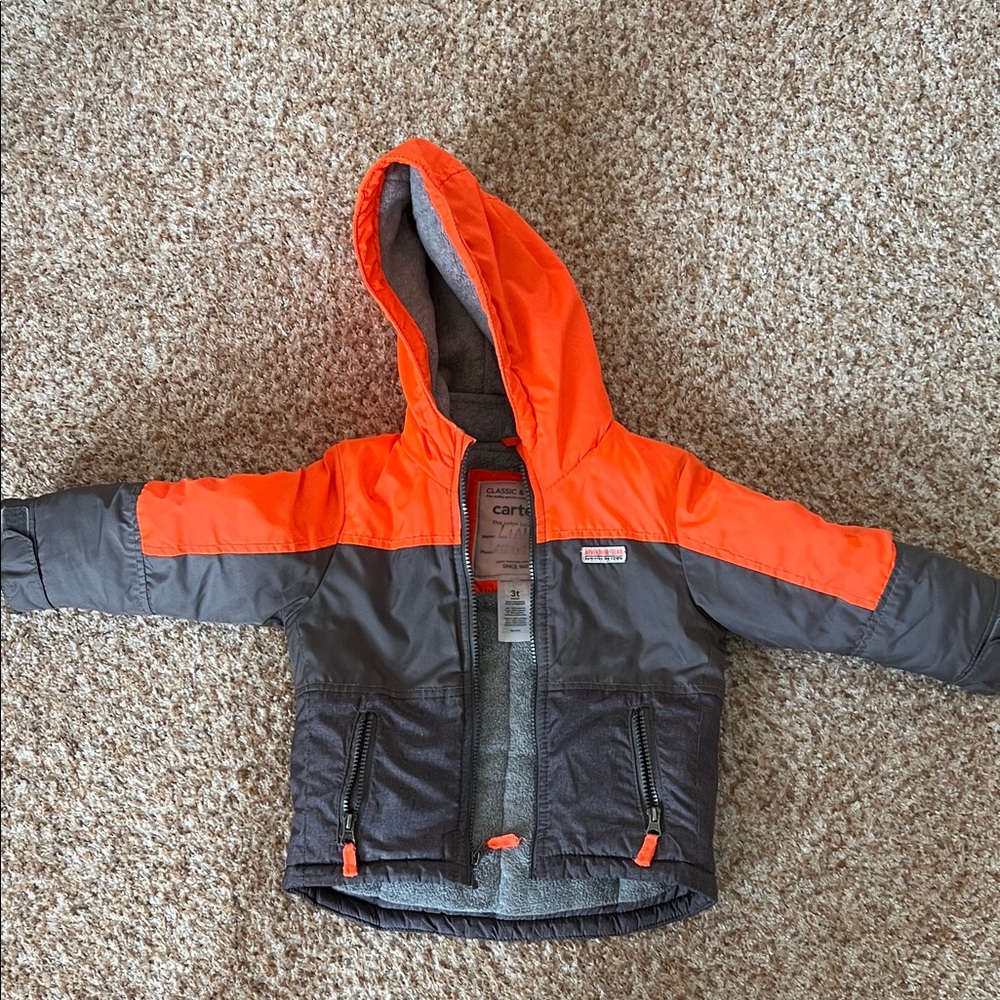Carter's Vibrant Orange and Gray Jacket